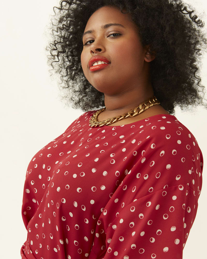 Front of plus size Kara Tie-Front Top by Molly&Isadora | Dia&Co | dia_product_style_image_id:186810